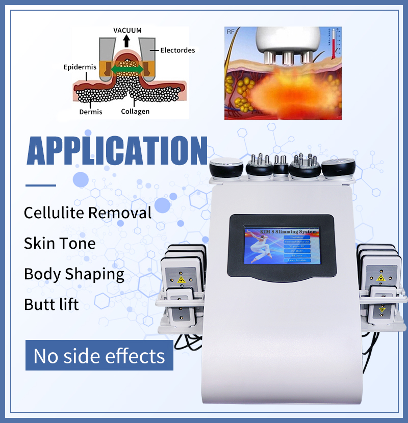 40K slimming machine with supersonic, cavitation, face & body RF and lipo laser.插图3